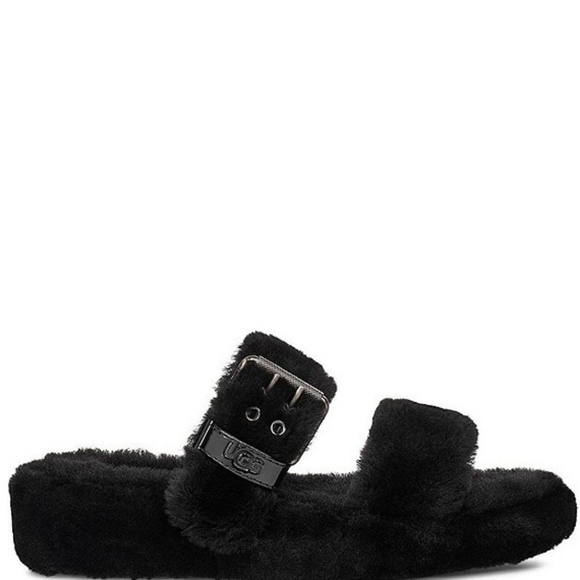 black ugg slides